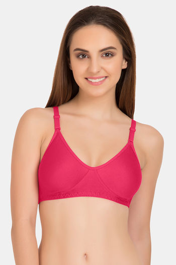 Buy Tweens Double Layered Non-Wired Full Coverage T-Shirt Bra - Dark Pink